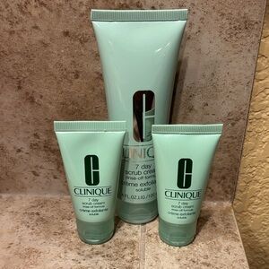 Clinique 7 Day Scrub Cream Exfoliant - set of 3 Brand New